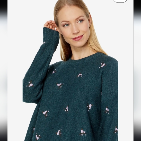 Madewell Embroidered Cross- Stitch Floral Pullover Sweater XS - Picture 2 of 9